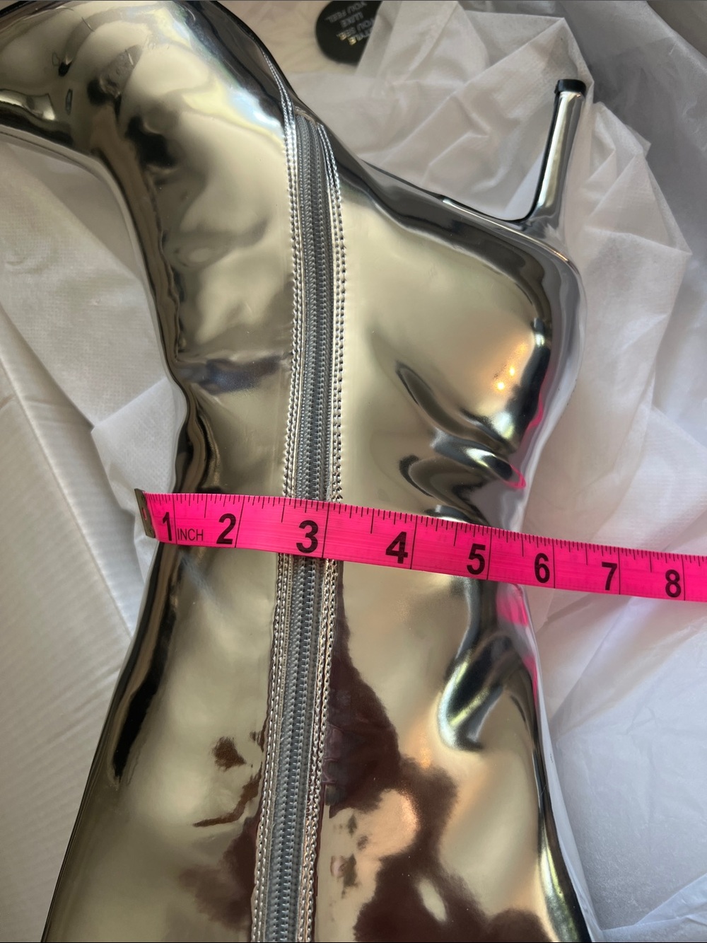 Windsor Galaxy Girl Mirror Metallic Knee Boots - Picture 6 of 7